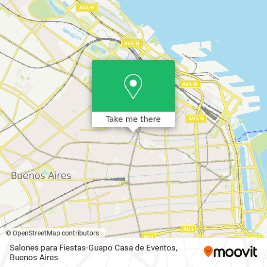 Mapa de Salones para Fiestas-Guapo Casa de Eventos