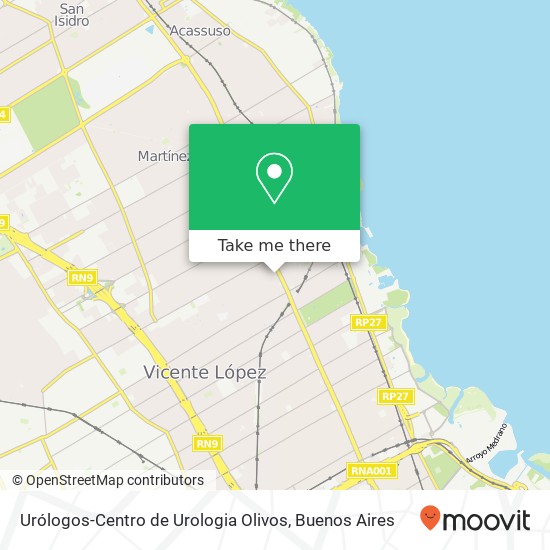 Urólogos-Centro de Urologia Olivos map