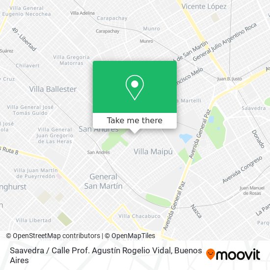 Saavedra / Calle Prof. Agustín Rogelio Vidal map