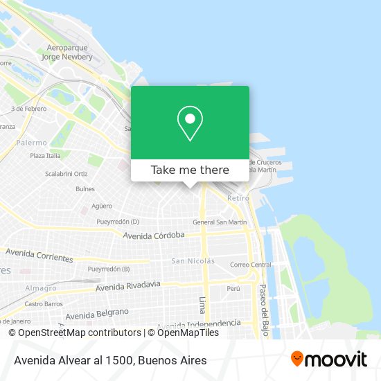 Avenida Alvear  al 1500 map