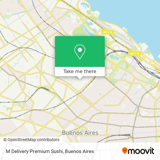 M Delivery Premium Sushi map