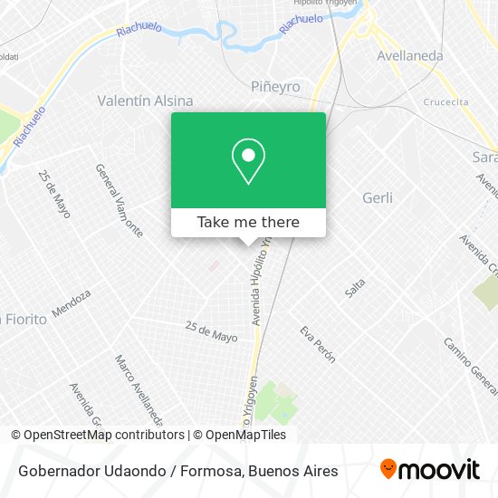 Gobernador Udaondo / Formosa map