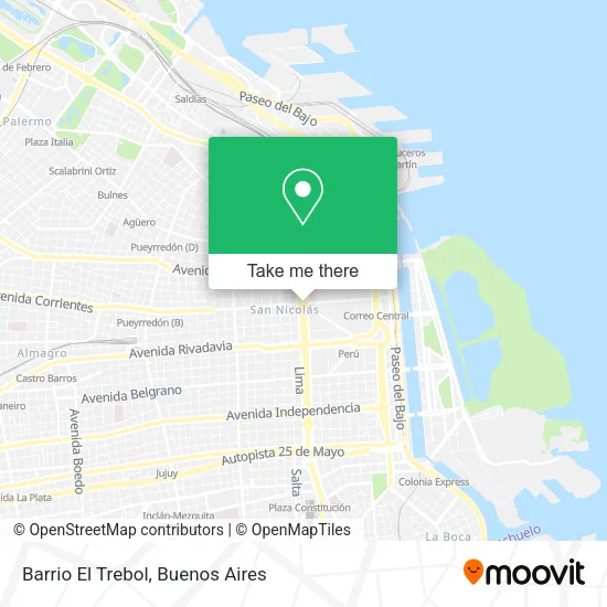 Barrio El Trebol map