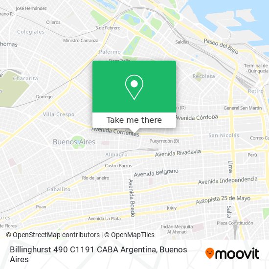 Billinghurst 490  C1191 CABA  Argentina map