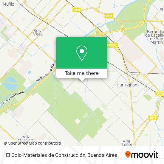 Mapa de El Colo-Materiales de Construcción