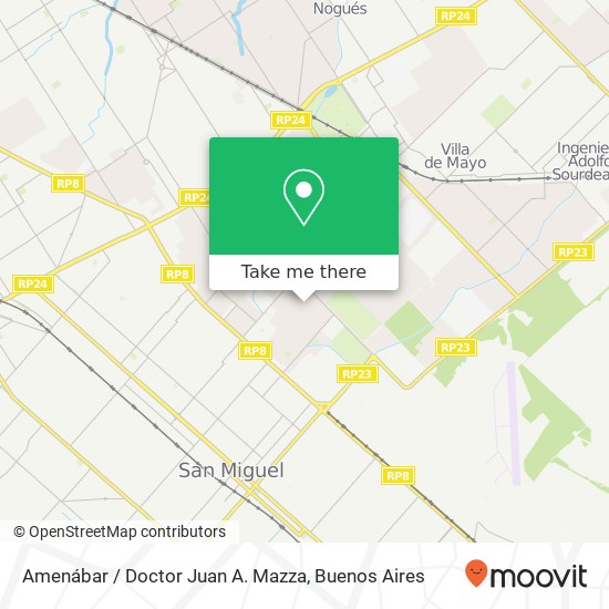 Amenábar / Doctor Juan A. Mazza map