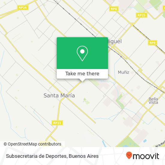 Mapa de Subsecretaria de Deportes