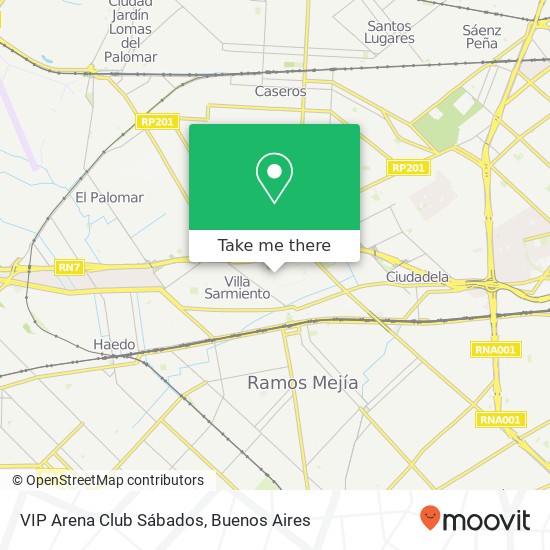 VIP Arena Club Sábados map