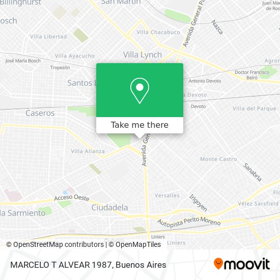 MARCELO  T ALVEAR  1987 map