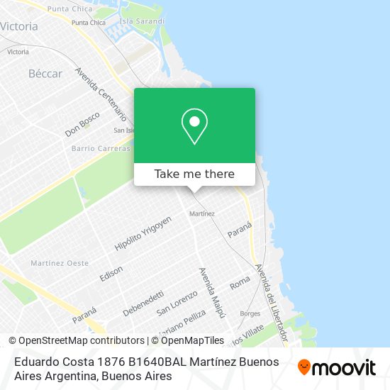 Eduardo Costa 1876  B1640BAL Martínez  Buenos Aires  Argentina map