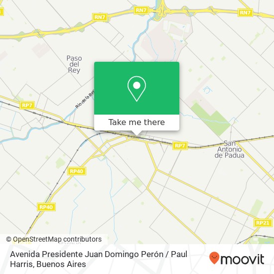 Avenida Presidente Juan Domingo Perón / Paul Harris map