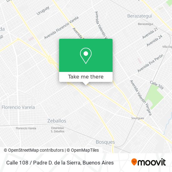 Calle 108 / Padre D. de la Sierra map