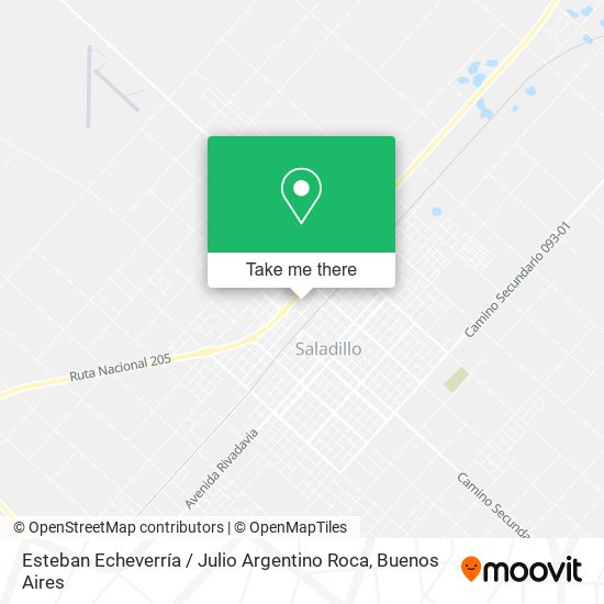 Esteban Echeverría / Julio Argentino Roca map