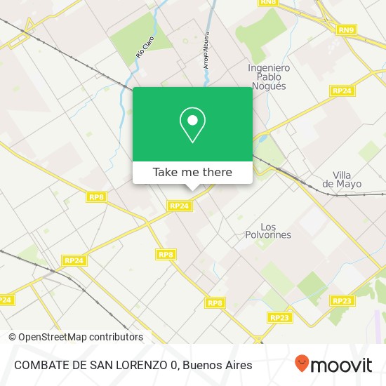 COMBATE DE SAN LORENZO 0 map