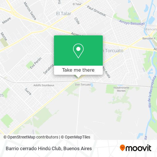 Mapa de Barrio cerrado Hindú Club