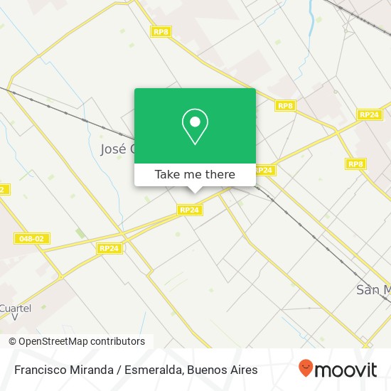 Mapa de Francisco Miranda / Esmeralda