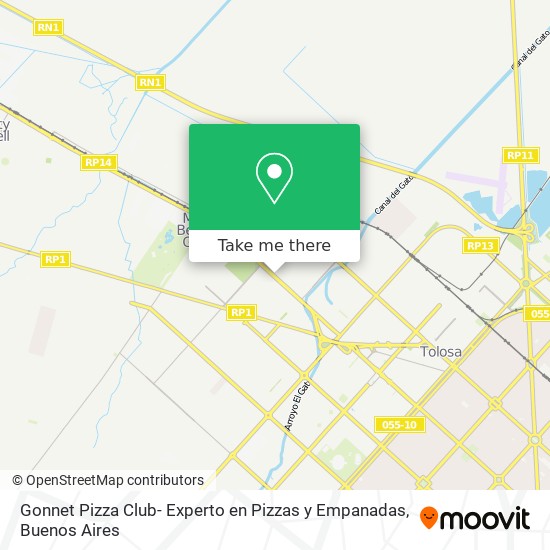 Gonnet Pizza Club- Experto en Pizzas y Empanadas map