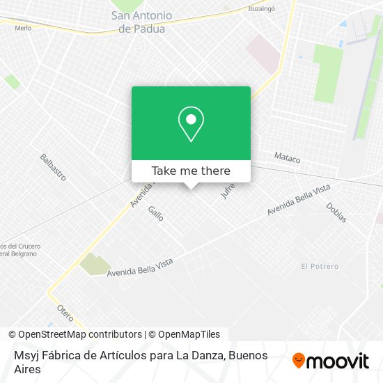 Msyj Fábrica de Artículos para La Danza map