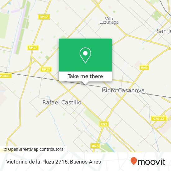 Victorino de la Plaza 2715 map