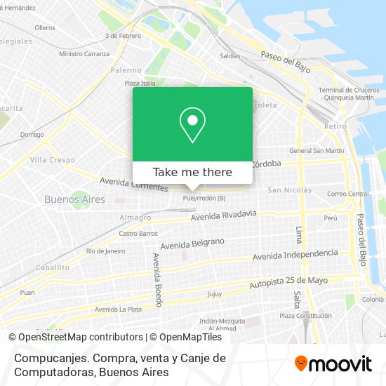 Mapa de Compucanjes. Compra, venta y Canje de Computadoras