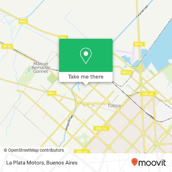 La Plata Motors map