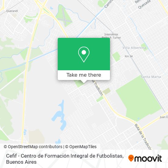 Mapa de Cefif - Centro de Formación Integral de Futbolistas