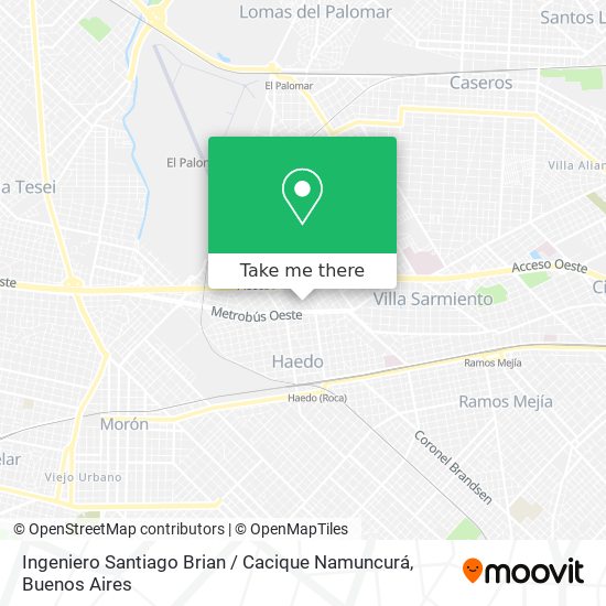 Mapa de Ingeniero Santiago Brian / Cacique Namuncurá