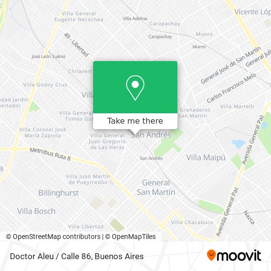 Doctor Aleu / Calle 86 map