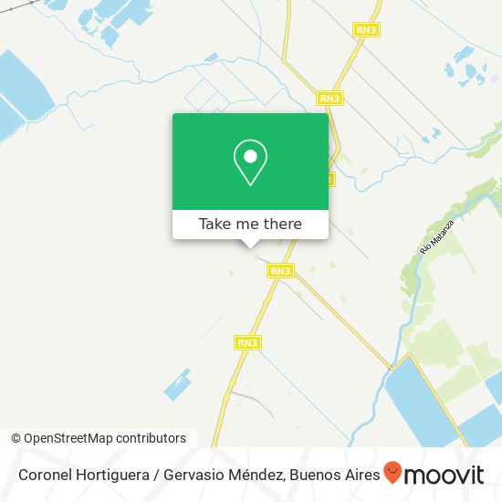 Mapa de Coronel Hortiguera / Gervasio Méndez