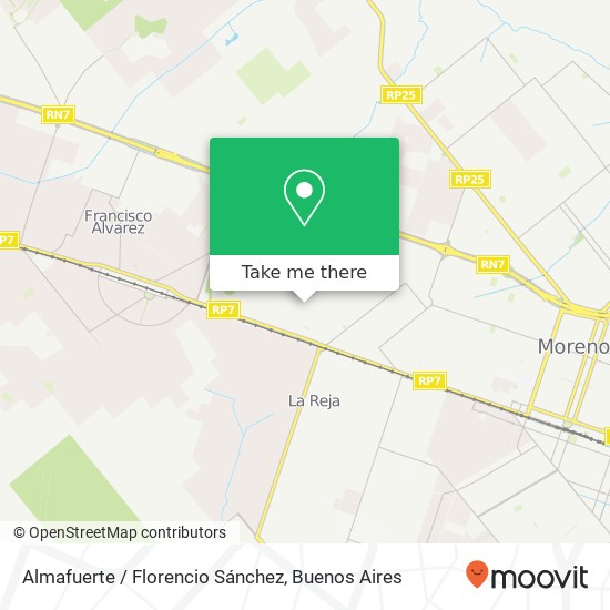 Mapa de Almafuerte / Florencio Sánchez
