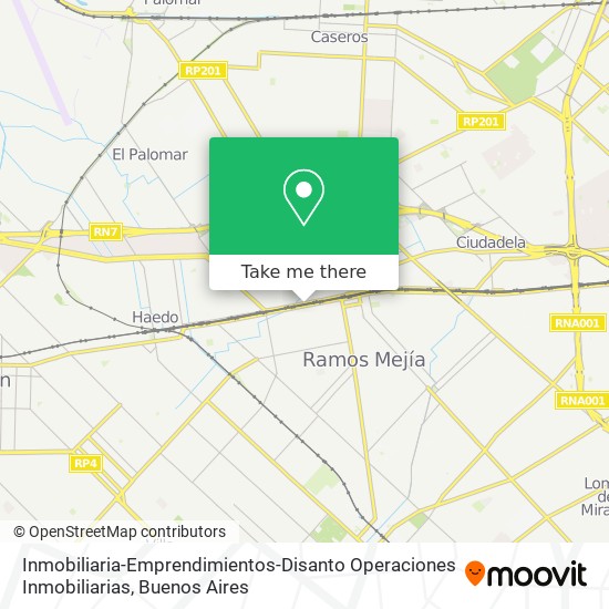 Inmobiliaria-Emprendimientos-Disanto Operaciones Inmobiliarias map