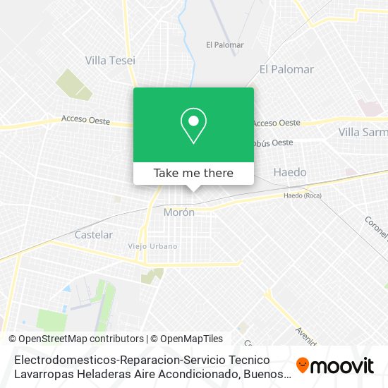 Mapa de Electrodomesticos-Reparacion-Servicio Tecnico Lavarropas Heladeras Aire Acondicionado