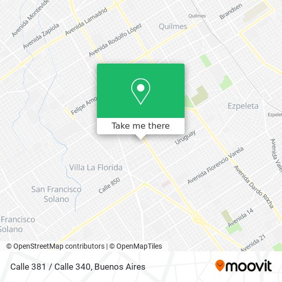 Calle 381 / Calle 340 map