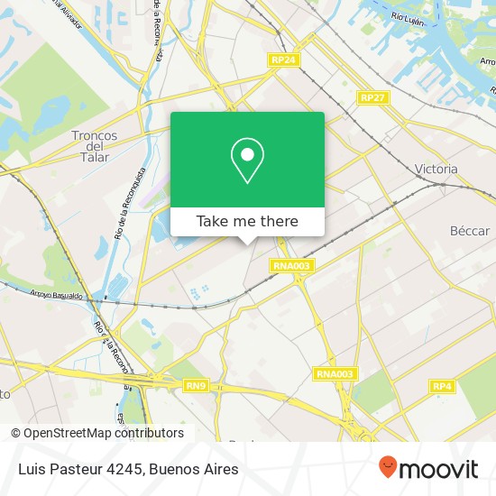 Mapa de Luis Pasteur 4245