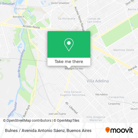Bulnes / Avenida Antonio Sáenz map