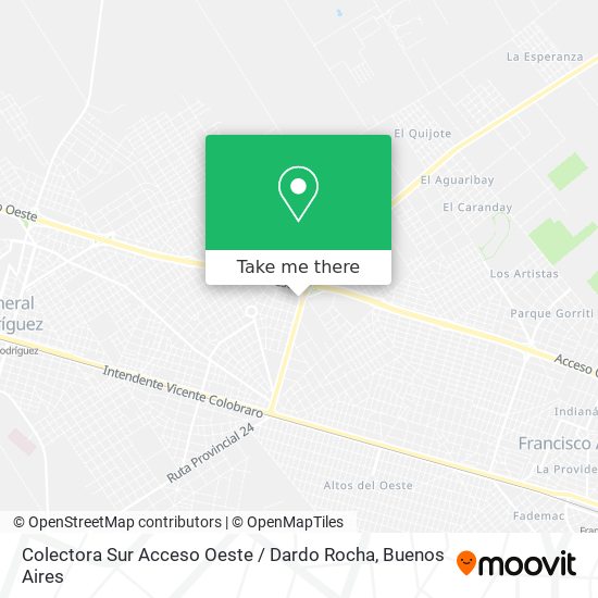 Colectora Sur Acceso Oeste / Dardo Rocha map