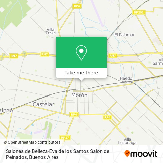 Mapa de Salones de Belleza-Eva de los Santos Salon de Peinados