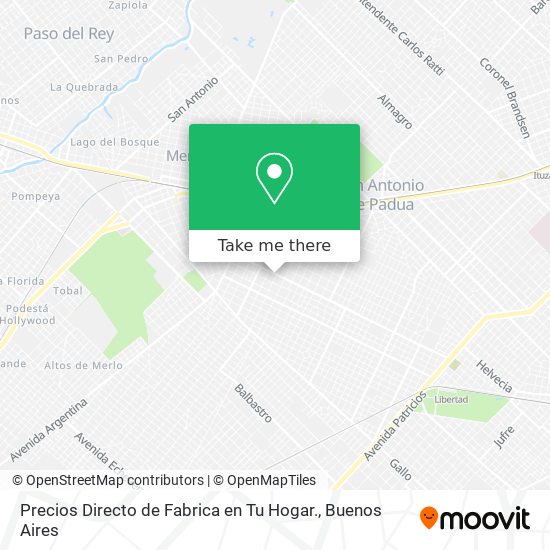 Mapa de Precios Directo de Fabrica en Tu Hogar.