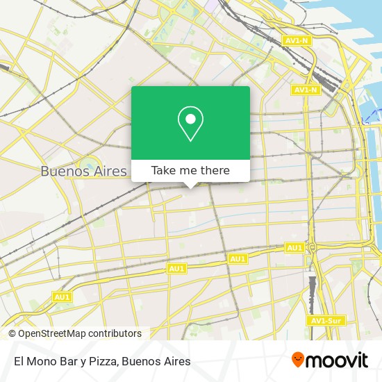 Mapa de El Mono Bar y Pizza