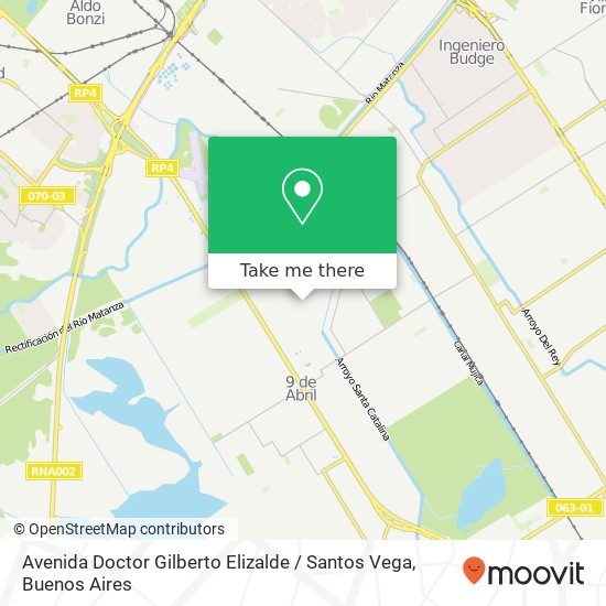 Mapa de Avenida Doctor Gilberto Elizalde / Santos Vega