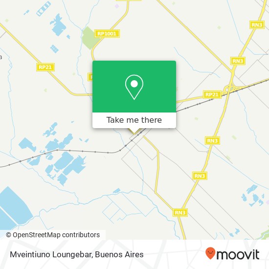 Mapa de Mveintiuno Loungebar