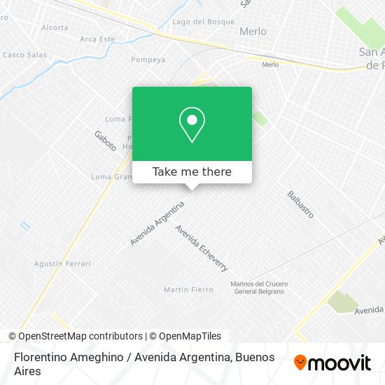 Florentino Ameghino / Avenida Argentina map