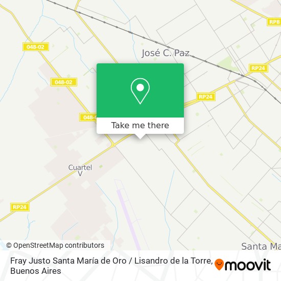 Fray Justo Santa María de Oro / Lisandro de la Torre map