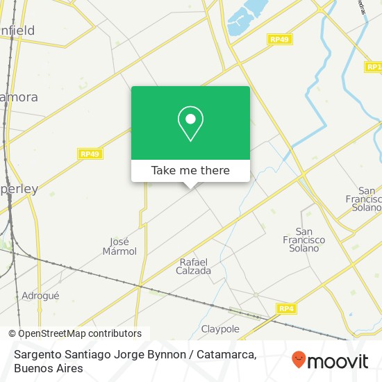 Sargento Santiago Jorge Bynnon / Catamarca map