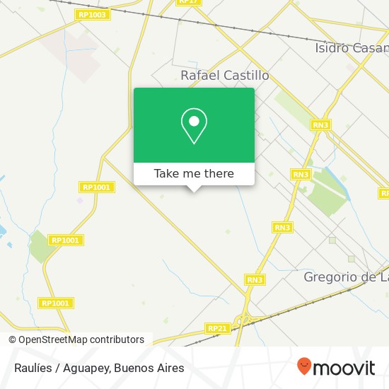 Raulíes / Aguapey map