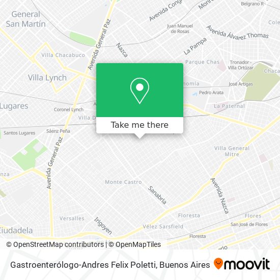 Gastroenterólogo-Andres Felix Poletti map