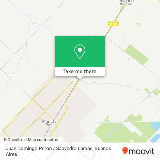 Juan Domingo Perón / Saavedra Lamas map