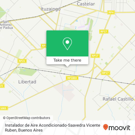 Instalador de Aire Acondicionado-Saavedra Vicente Ruben map