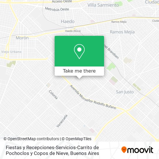 Fiestas y Recepciones-Servicios-Carrito de Pochoclos y Copos de Nieve map