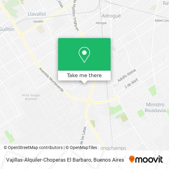 Vajillas-Alquiler-Choperas El Barbaro map